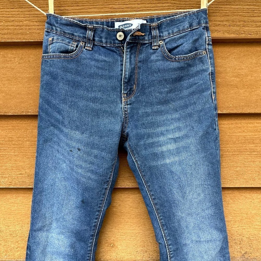 Old Navy Boys 14 Skinny Adjustable Waist Denim Casual Jeans - Picture 3 of 13
